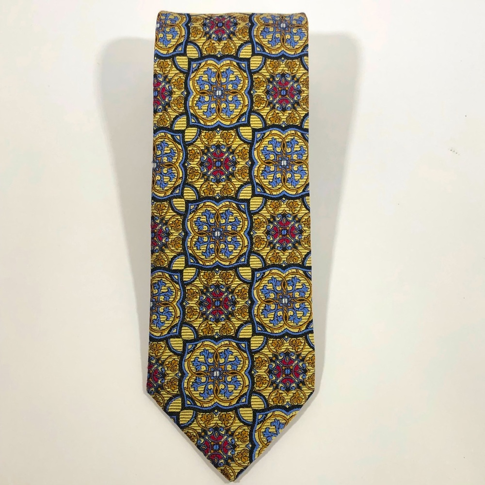 Jos.A.BANK Medallion Print Men’s Silk Tie 3.5 Inch